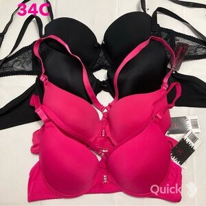 34C - NWT 4-pk Assorted Contour Bras